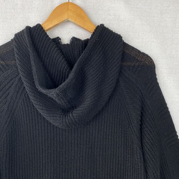 Helmut Lang Knit Hooded Zip Up Wool Sweater Jacket Long Small - Picture 6 of 8